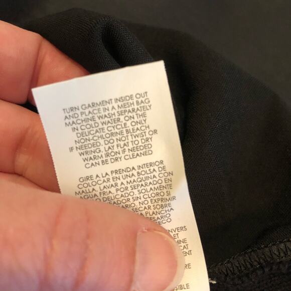 Cabi Crosstie black silky tie front knit back top size Medium #4288 - Picture 11 of 14